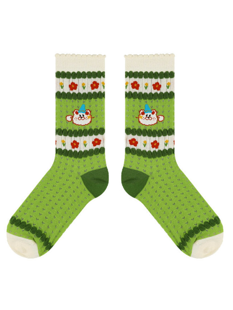 Cute Bear Mid-Calf Socks