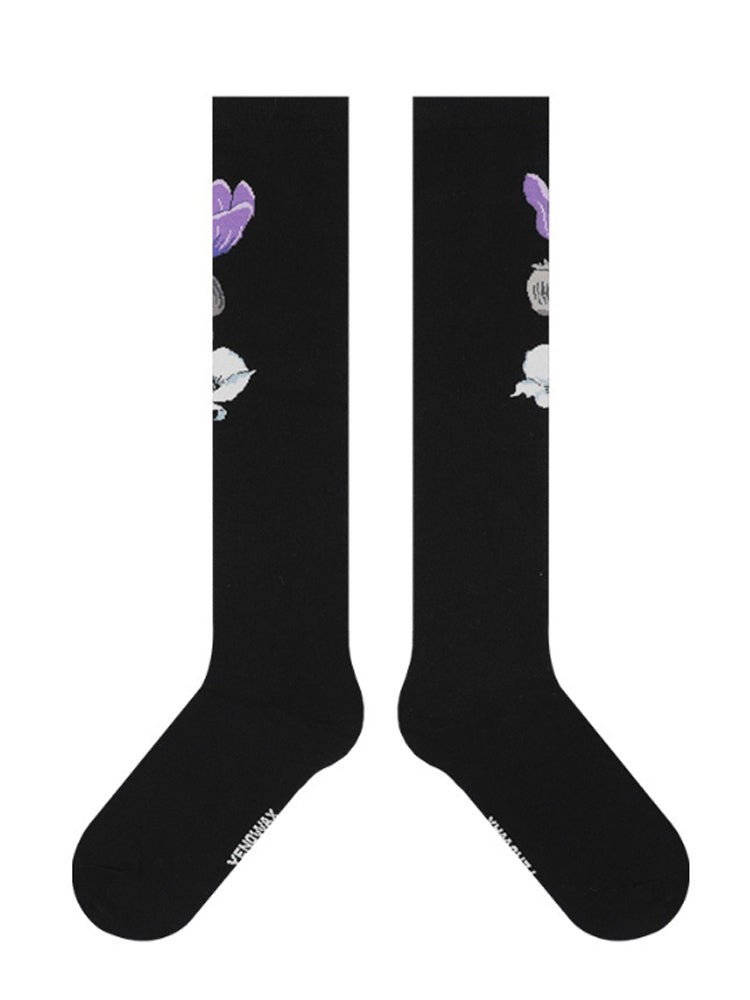 Lolita Style Knéi-Héich Socken