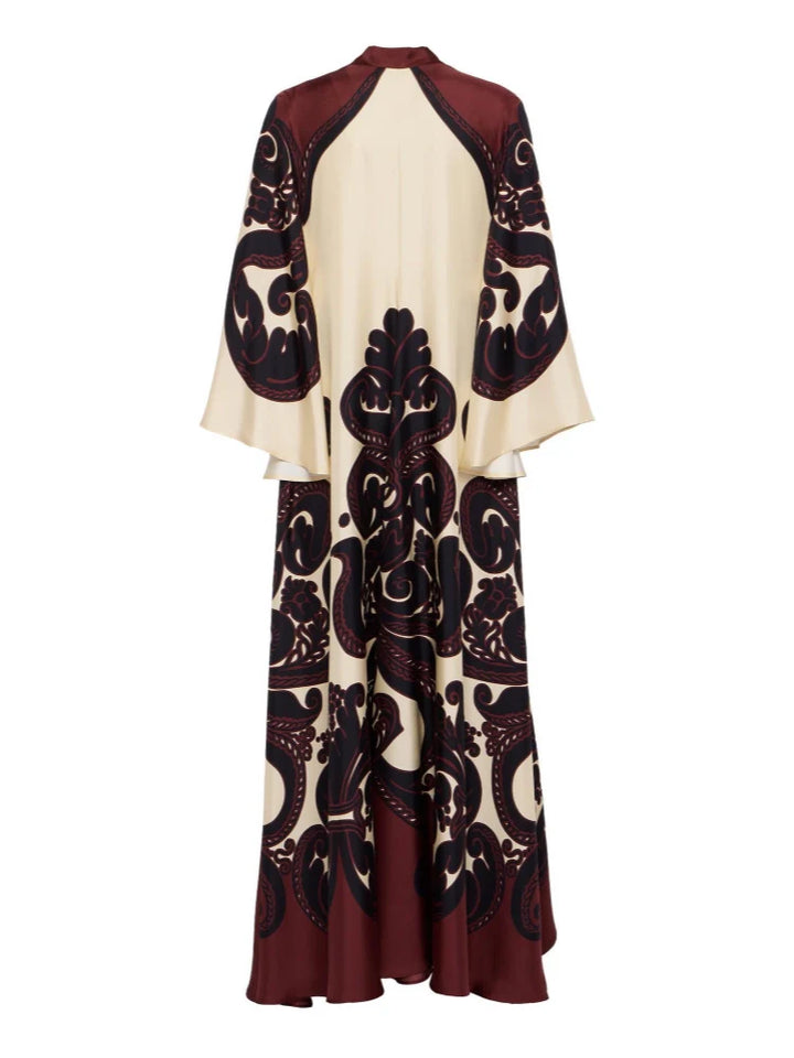 Grenadilla Print Satin Dress