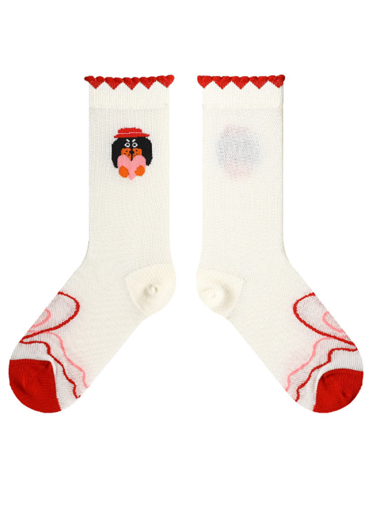 Cartoon Puppy Muster Socken