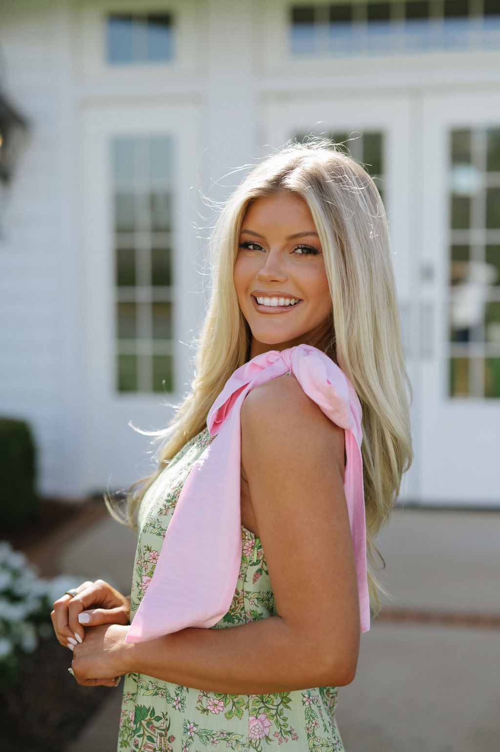 PREORDER Marcus One Shoulder Maxi Dress-Green Multi//PREORDER SHIPPING 6/20