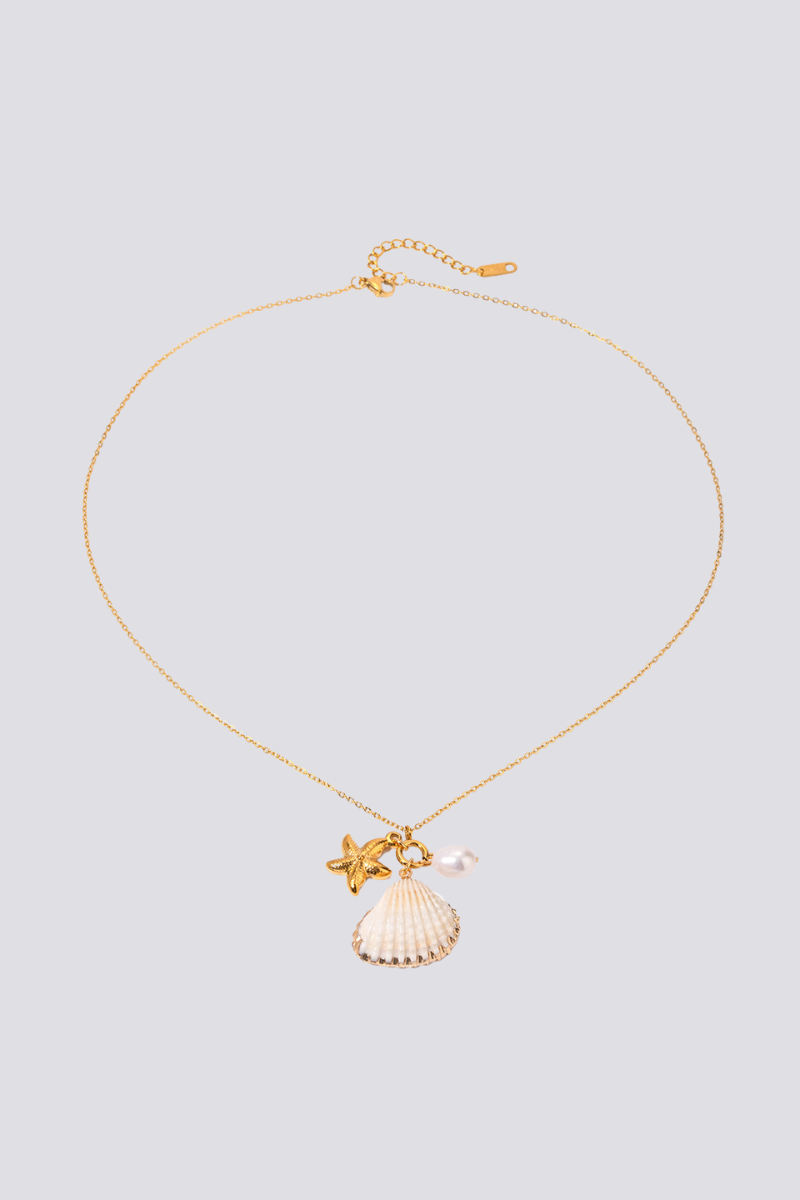 Flavie Shell Starfish Pearl Necklace