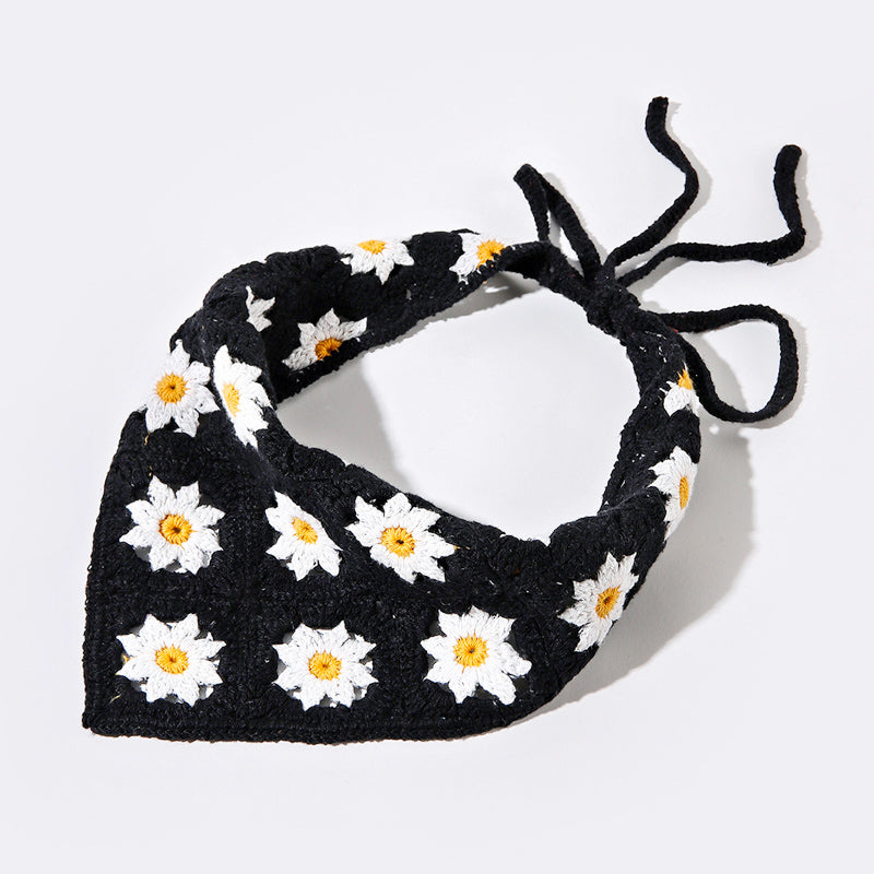 Hand Crochet Daisy Bandana