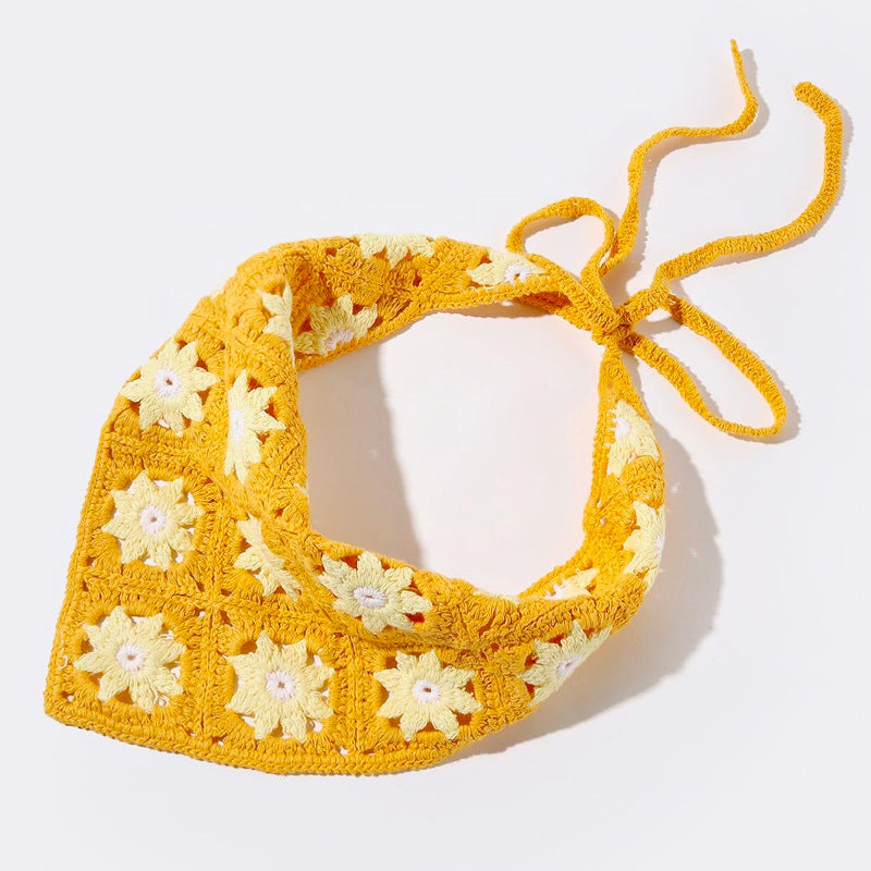 Håndhæklet Daisy Bandana