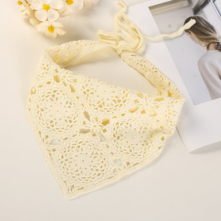 Hand Crochet Lace Bandana