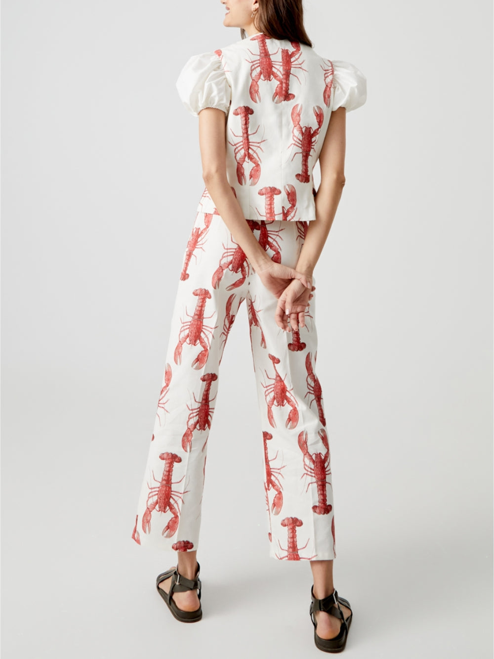 Lobster Print Straight Pants-setti