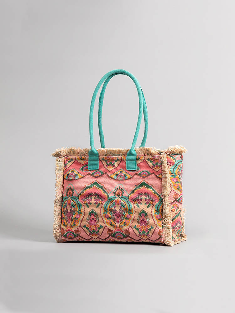 Bolso de lona estampado vintage