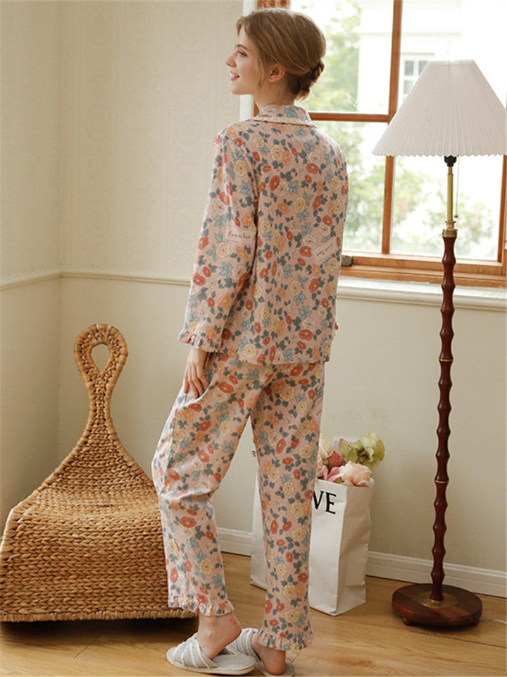 Pure Cotton Button-Up Schlofkleeder Set