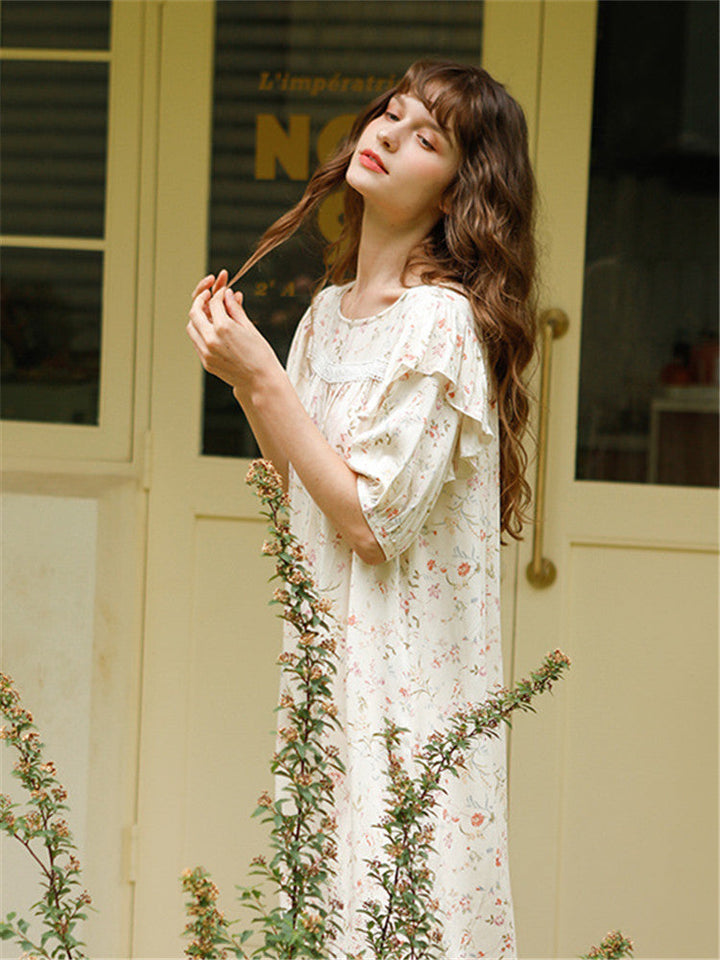 Summer Satin Willow Leaf Nightgown