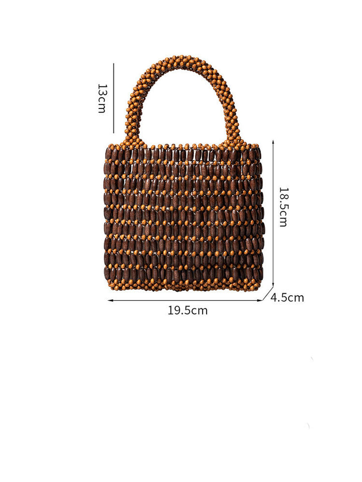 Holz Bead Woven Tote Bag