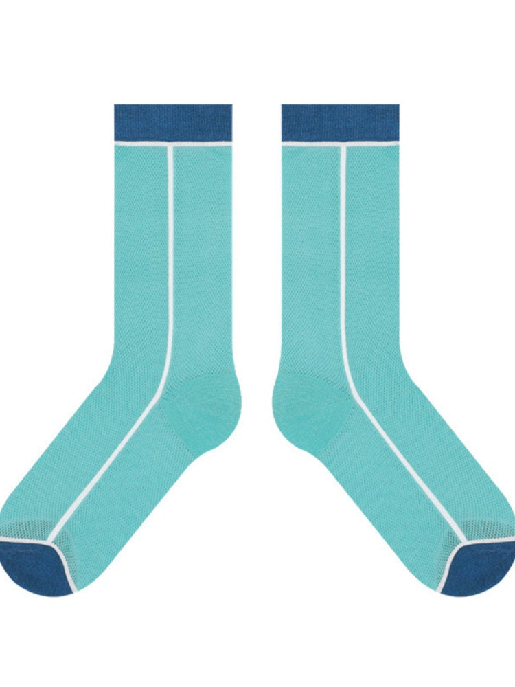 Chaussettes ultra fines en soie de verre cristal transparent