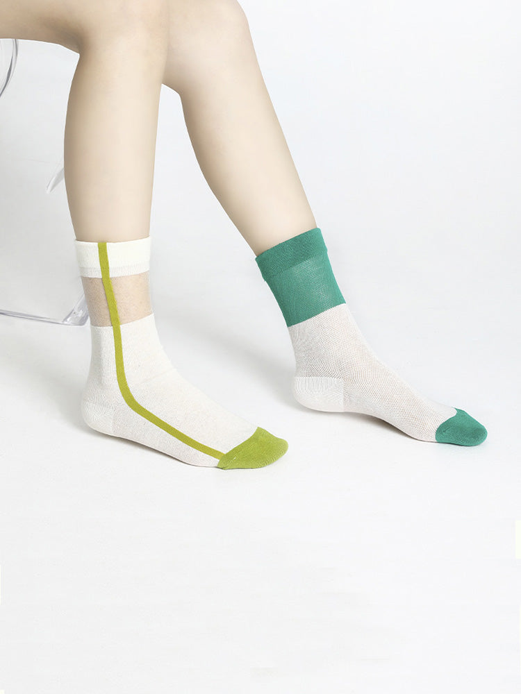 Ultra-dënn Sheer Crystal Glas Seid Socken