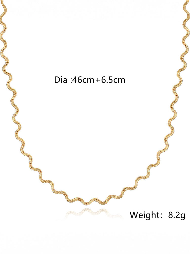 텍스처 웨이브 체인 목걸이