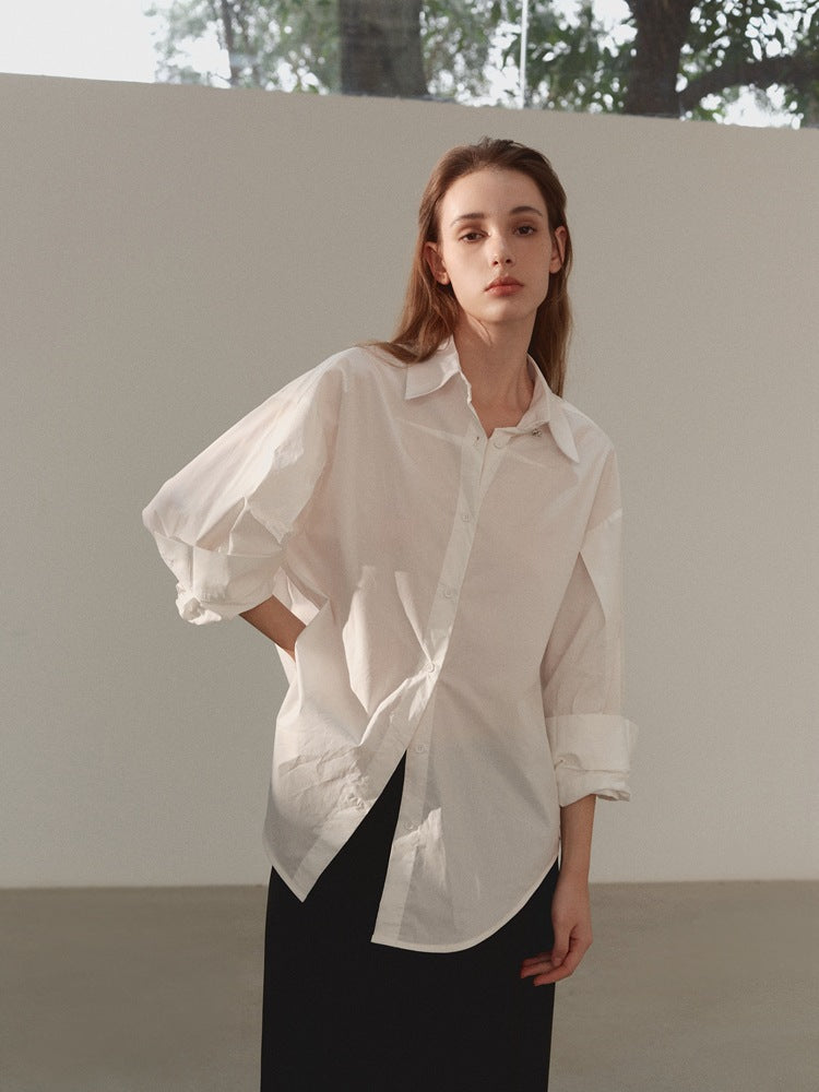 Camicia rilassata oversize minimalista