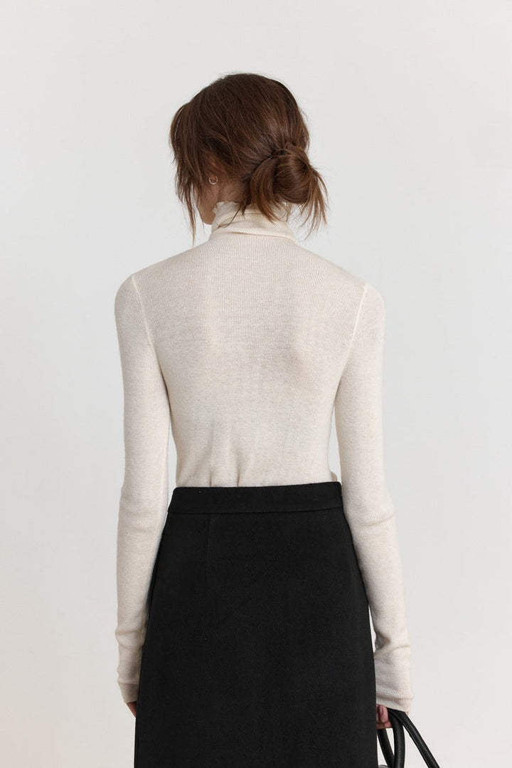 Uld stretch Slim-Fit rullekrave sweater