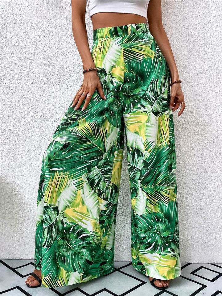 Floral Wide Leg Pants