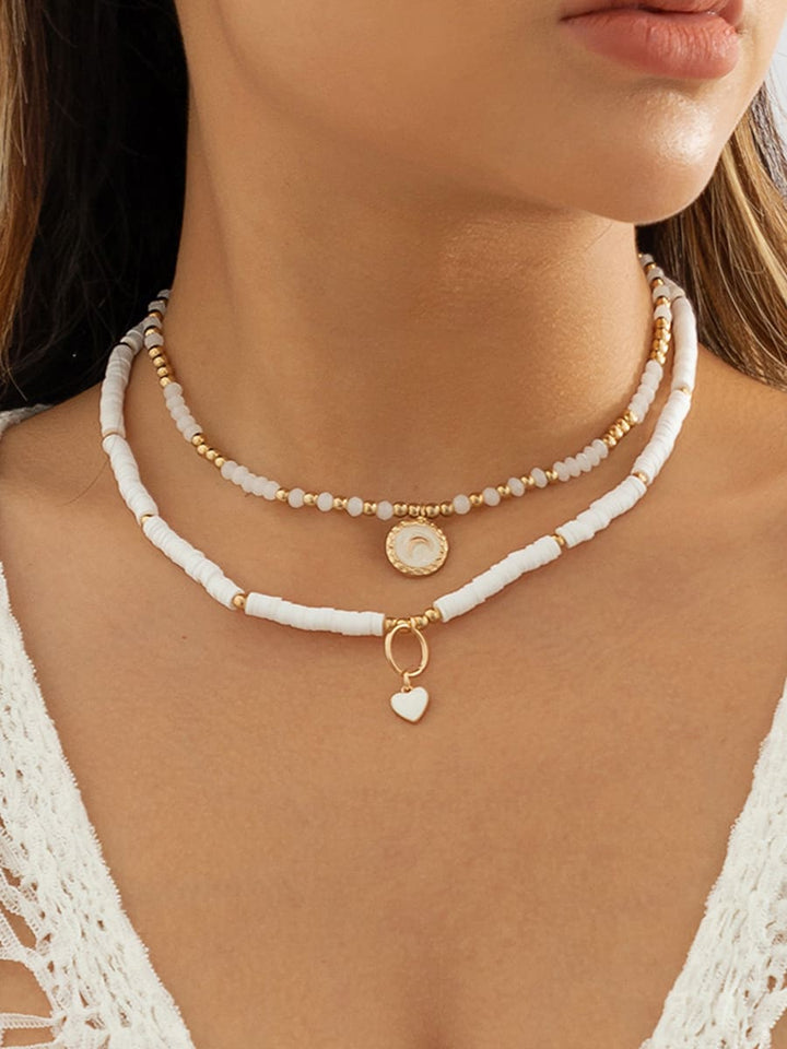 Boho Heart Crystal Halsband