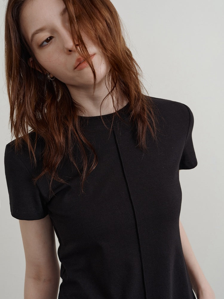 Minimalistisch casual basic T-shirt met korte mouwen