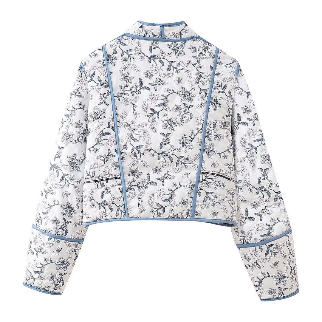 Veste réversible à imprimé floral ethnique