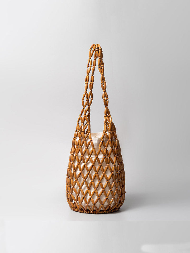 Træbead Bucket Bag