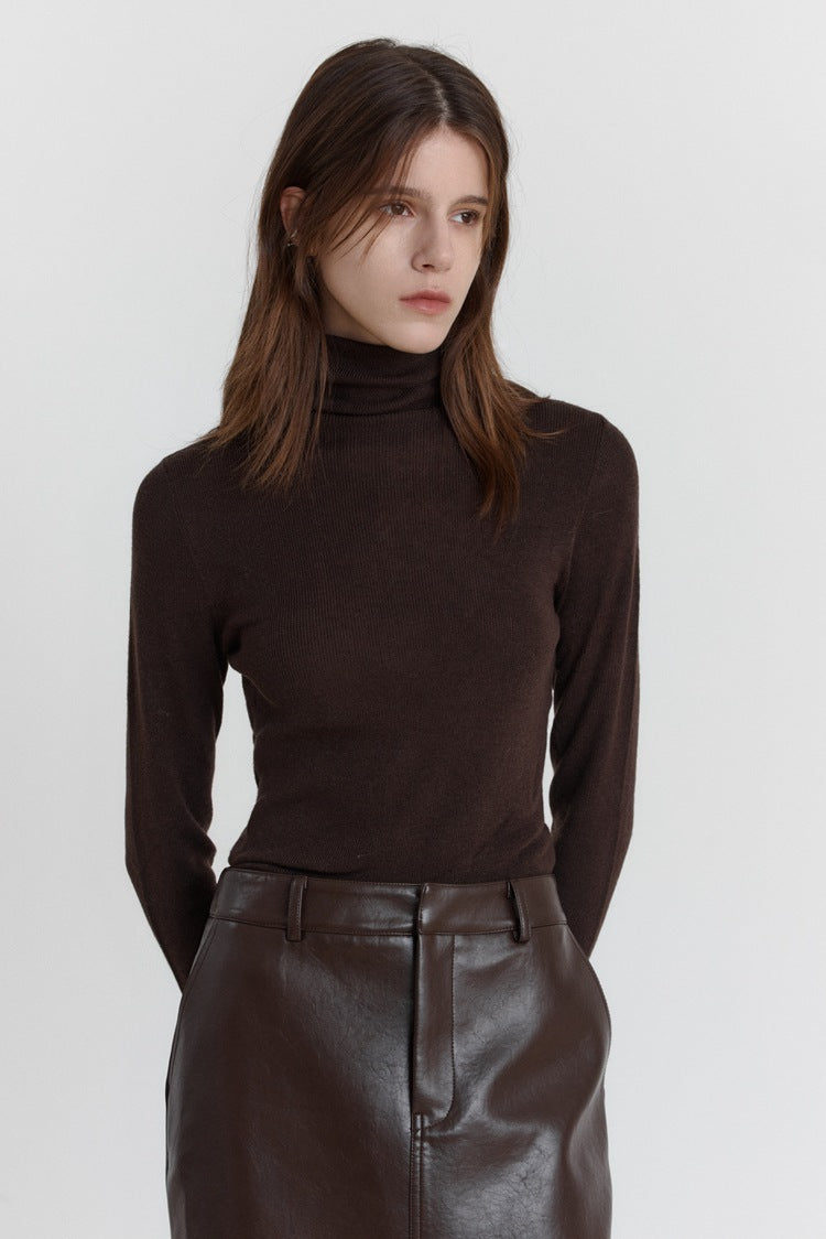 Uld stretch Slim-Fit rullekrave sweater