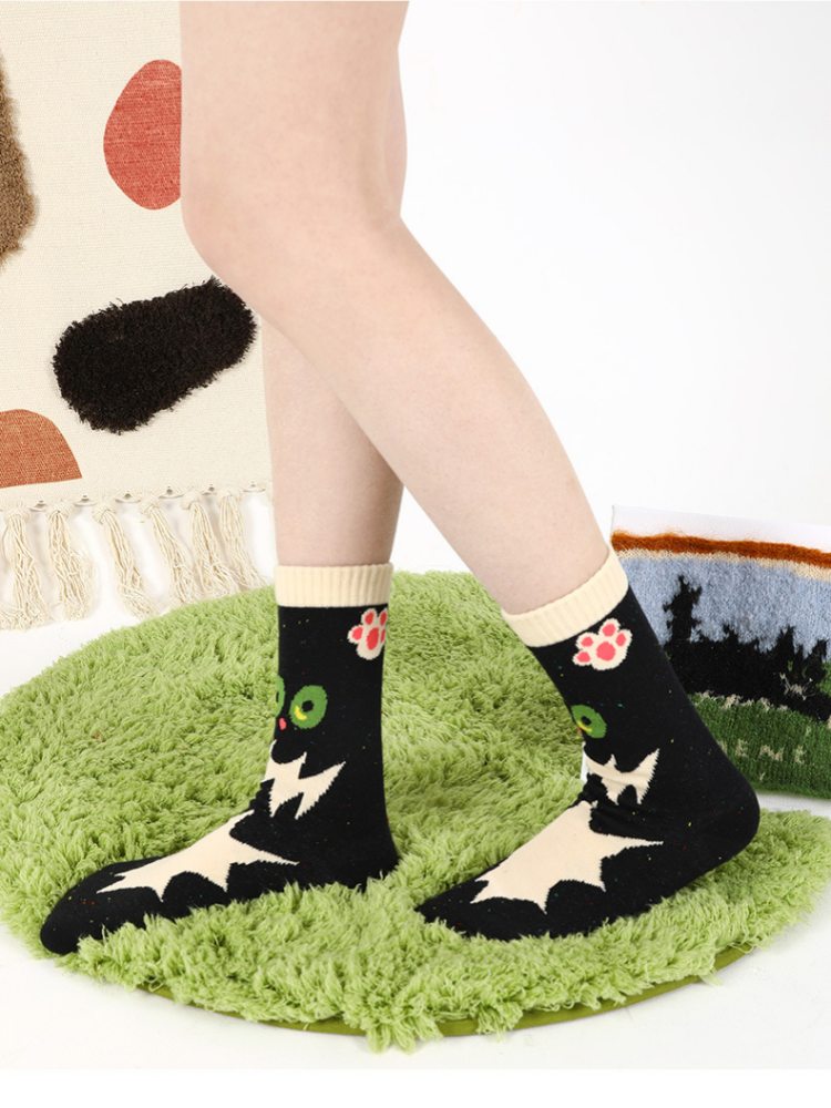 Adorable Cartoon  Cotton Socks-Fluffy Cat