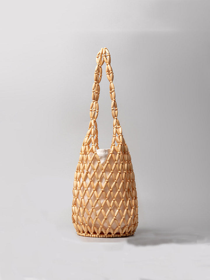 Træbead Bucket Bag