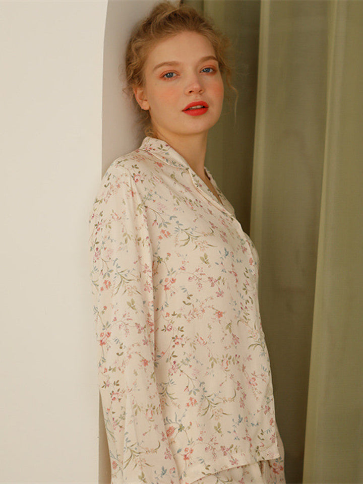 Willow Leaf Floral Pajama Set