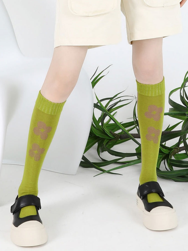 Baumwollsocken mit Cartoon-Blumenmuster