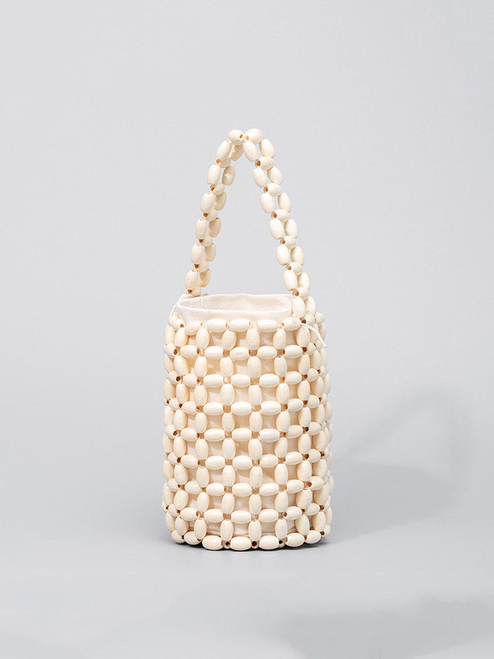 Hëlzent-Out Holz Bead Woven Bucket Bag