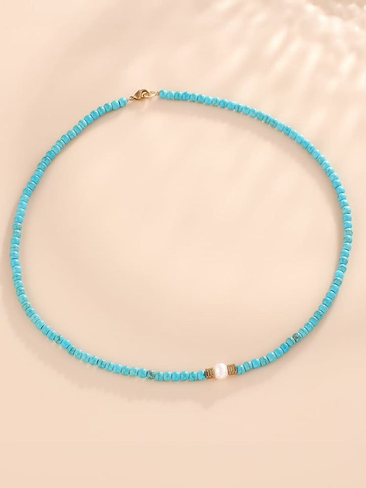 Turquoise & Pearl Necklace