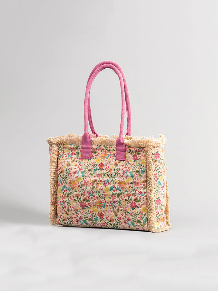 Bolsa de lona estampada vintage