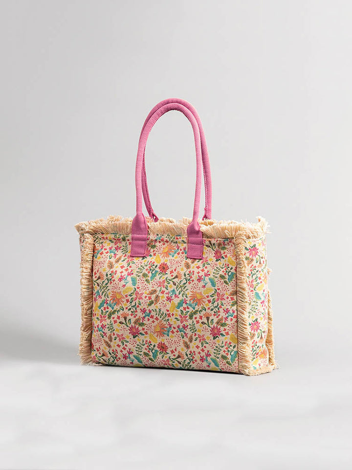 Bolso de lona estampado vintage