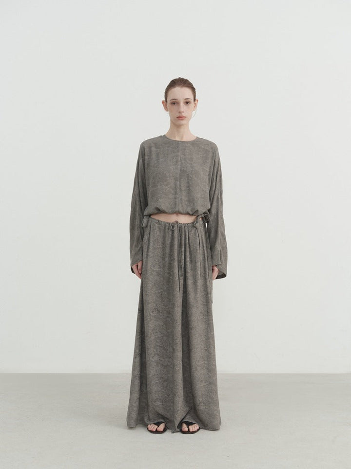 Linen Cropped Langermet skjorte