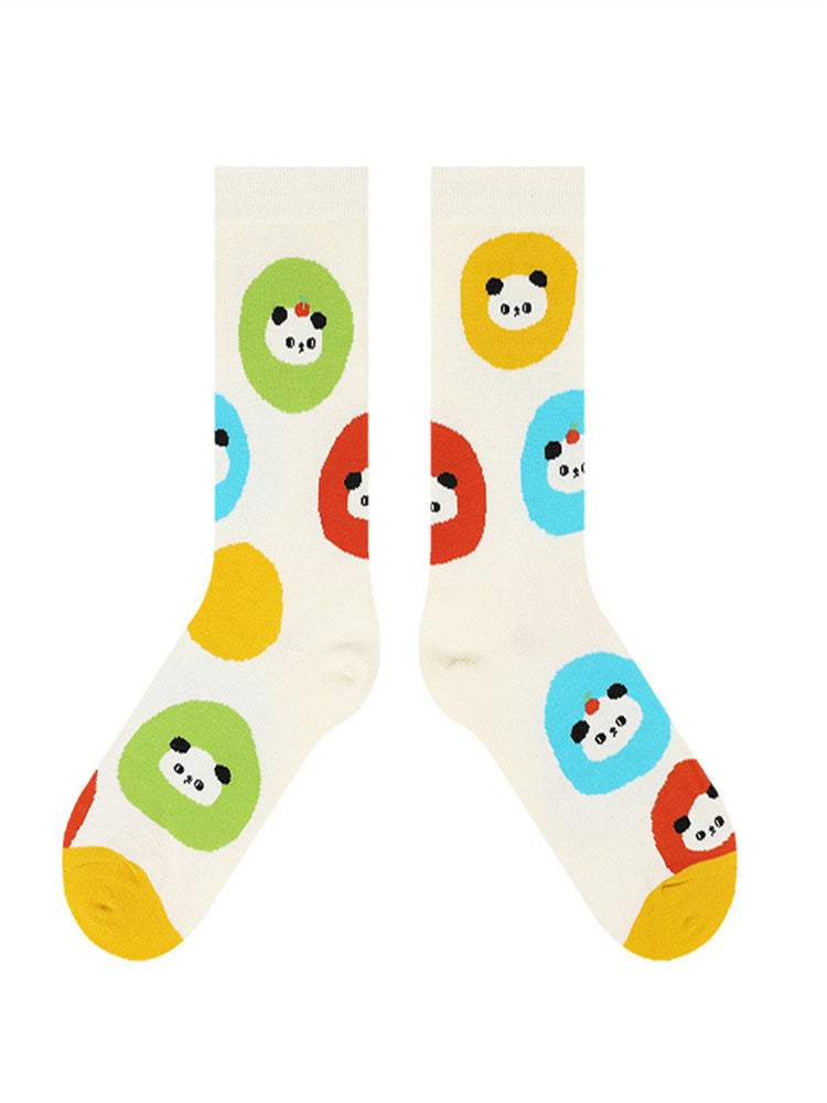 Cartoon Panda Pattern Cotton Socks