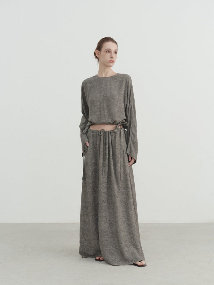 linen-high-waisted-drawstring-skirt