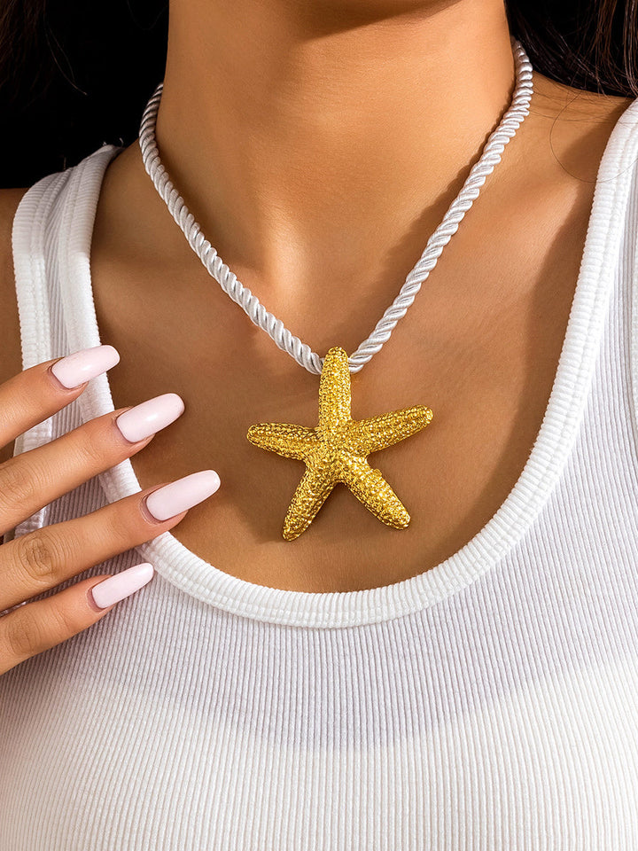 Collar de estrella de mar de Santorini ~ Oro