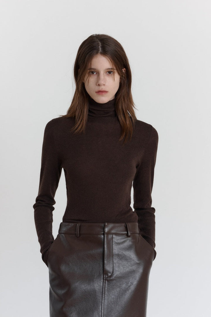 Woll Stretch Slim-Fit Turtleneck Sweater