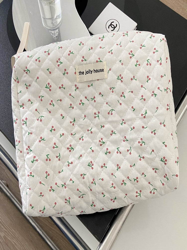 حقيبة مكياج بطباعة زهور
