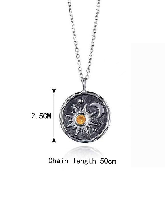 Boho Sun Moon Halsband