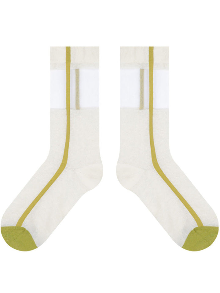 Ultra-dënn Sheer Crystal Glas Seid Socken