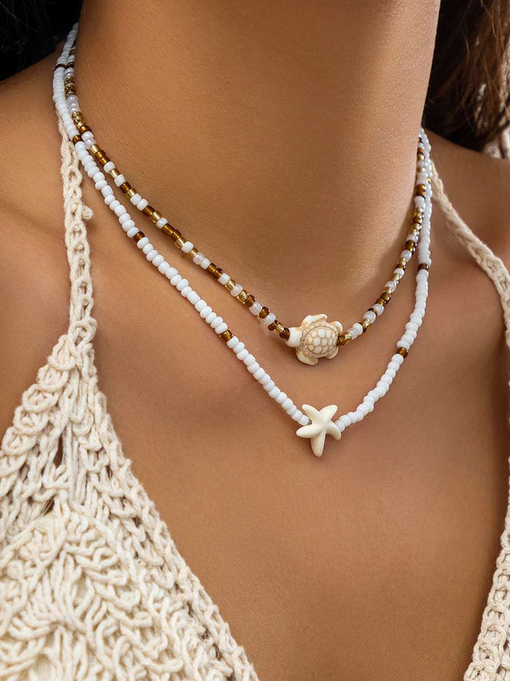 Beach Starfish Shell Halsband