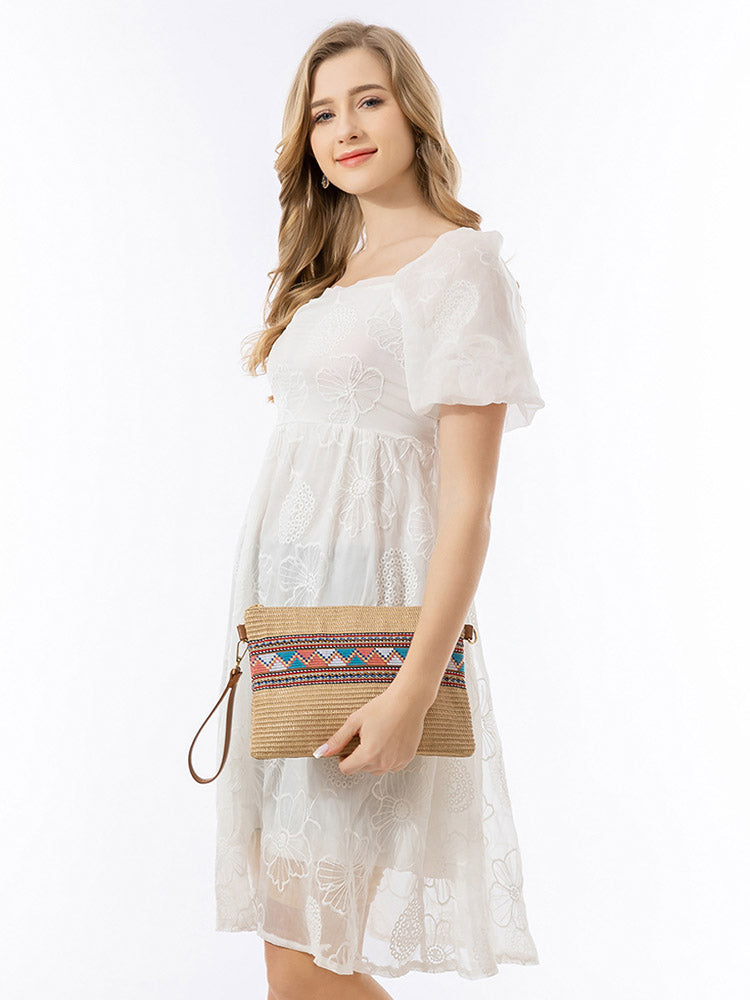 Grass Woven Clutch