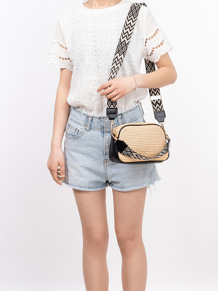 Grass Woven Mini Square Bag