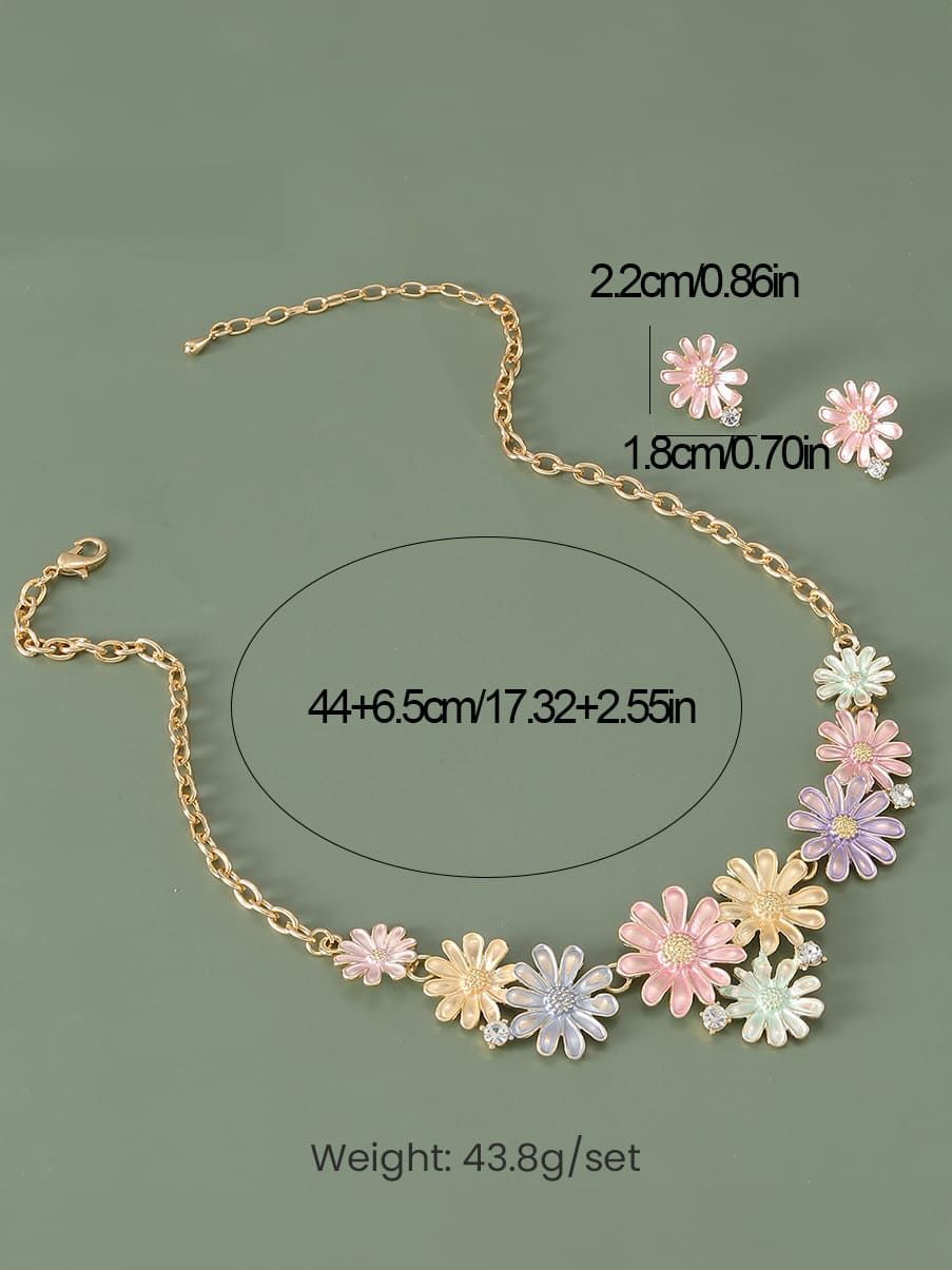 Set de bijuterii multicolore pentru femei SOHI Pastel Flora