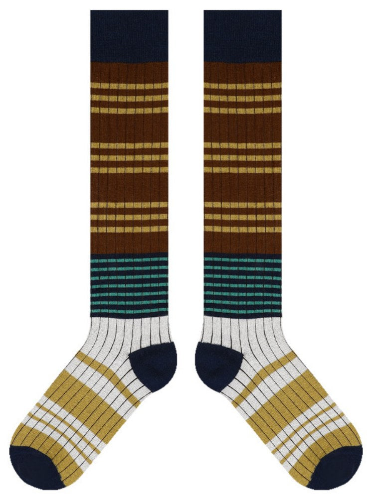 Gestreift Muster Knéi-Héich Socken