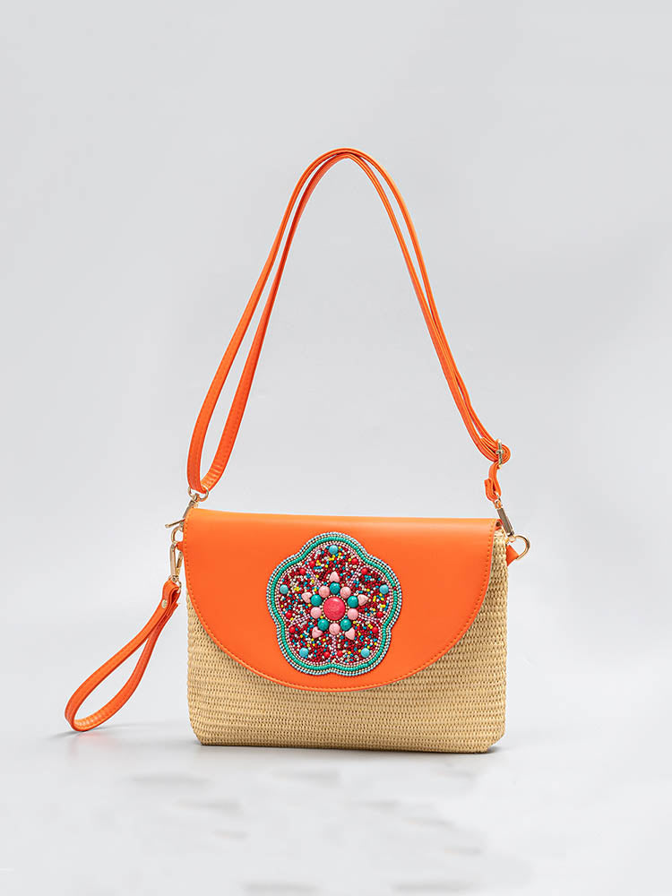 Bolsa Crossbody Tecido Grama