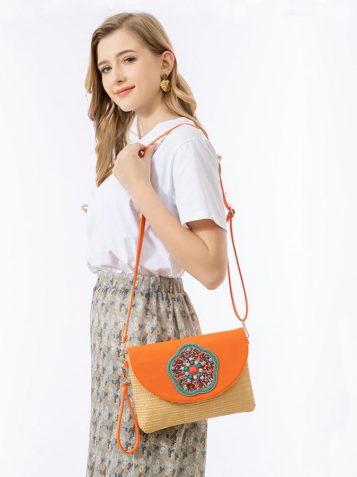 Bolsa Crossbody Tecido Grama