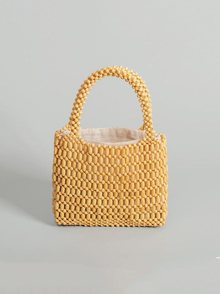 Holz Bead Woven Tote Bag