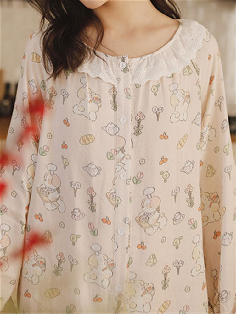 Bamboo Cotton Printed Sleepwear Set